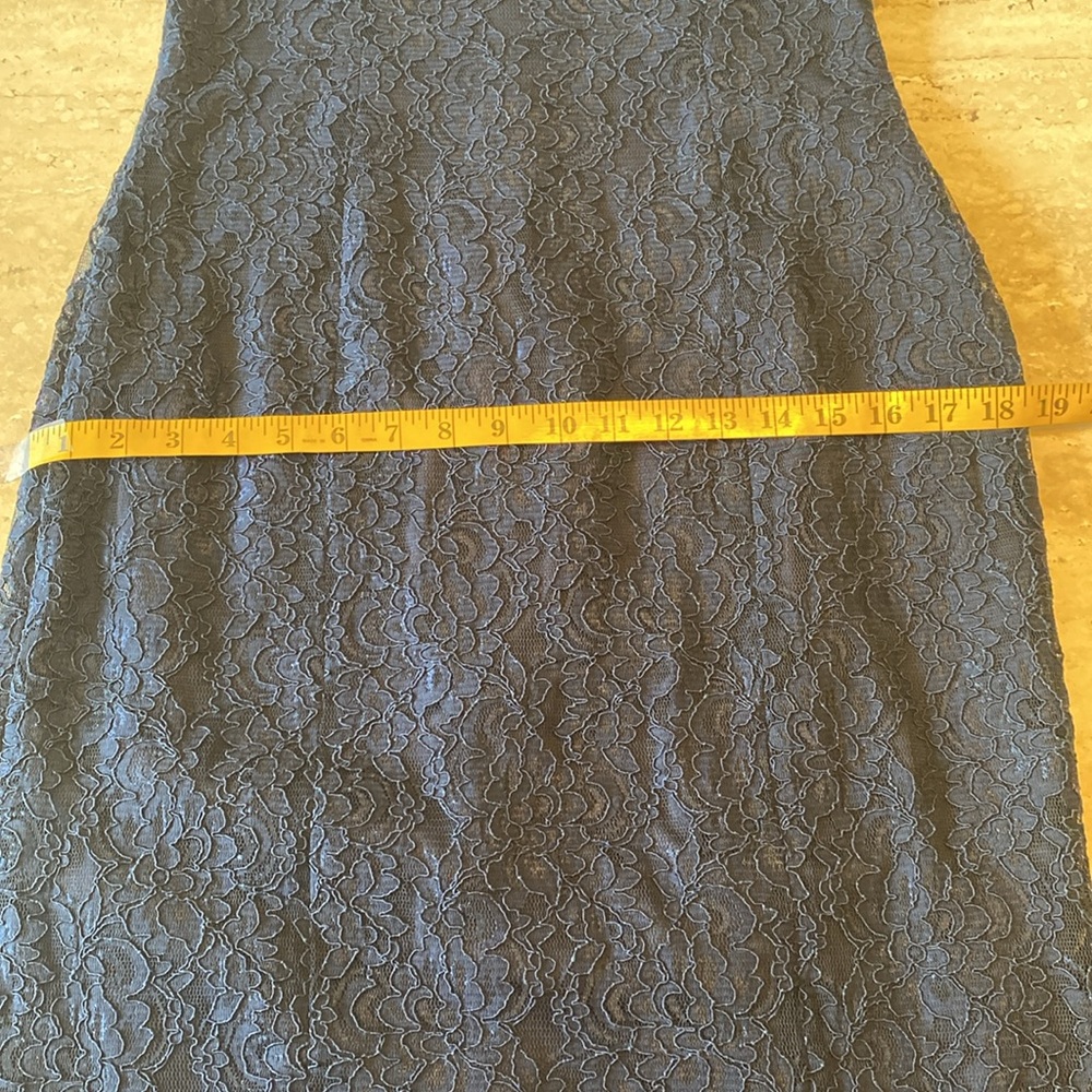Ralph Lauren, navy lace evening gown,excellent condition, see measurements below - Picture 12 of 16